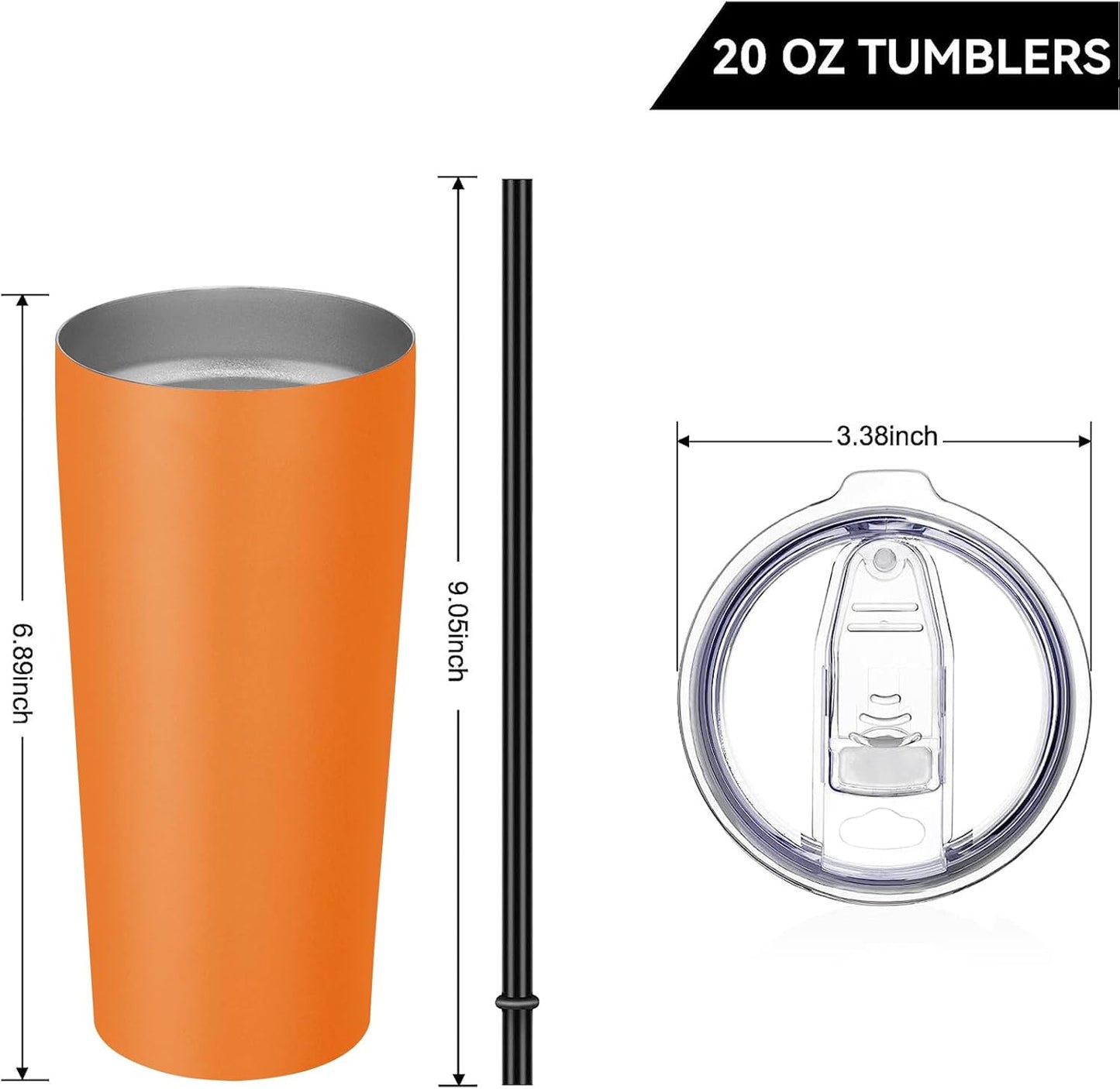 VEGOND 20oz Tumbler Bulk with Lid and Straw 1 Pack, Stainless Steel Vacuum Insulated Tumbler, Double Wall Coffee Cup Travel Mug, River Green