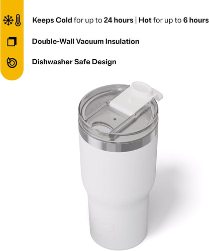 RTIC 20oz Essential Tumbler with Lid, Ceramic Lined, Insulated, Stainless Steel, Metal, Double Wall Vacuum-Insulation, Travel Cup for Iced Coffee, Tea, Hot and Cold Drink, Graphite