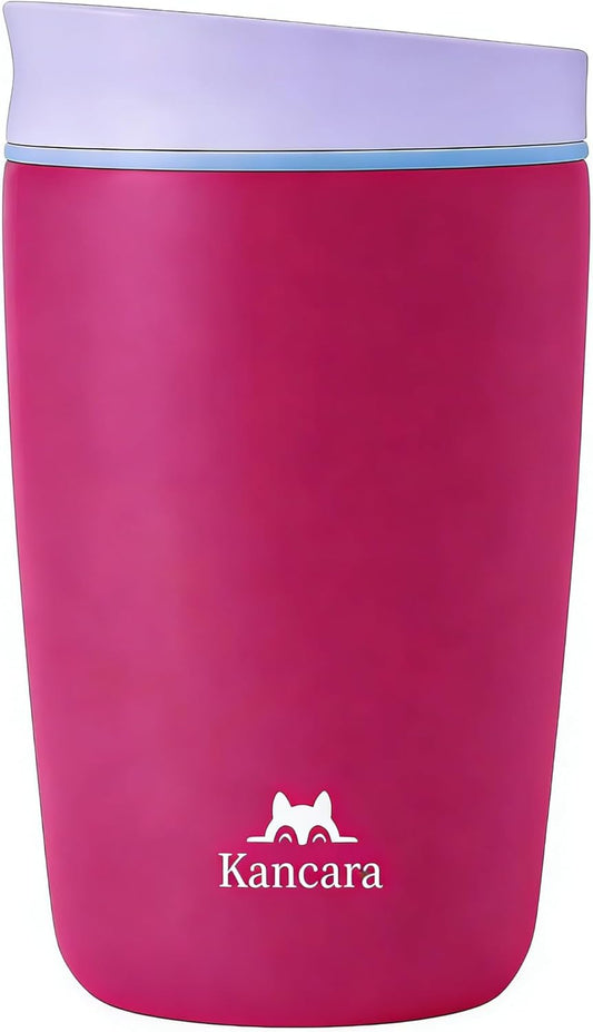 12 oz coffee tumbler Insulated coffee mug with lid Slider Insulated Stainless Steel Coffee Tumbler, Travel Mug for Hot and Iced Beverages insulated travel coffee mug (pink)