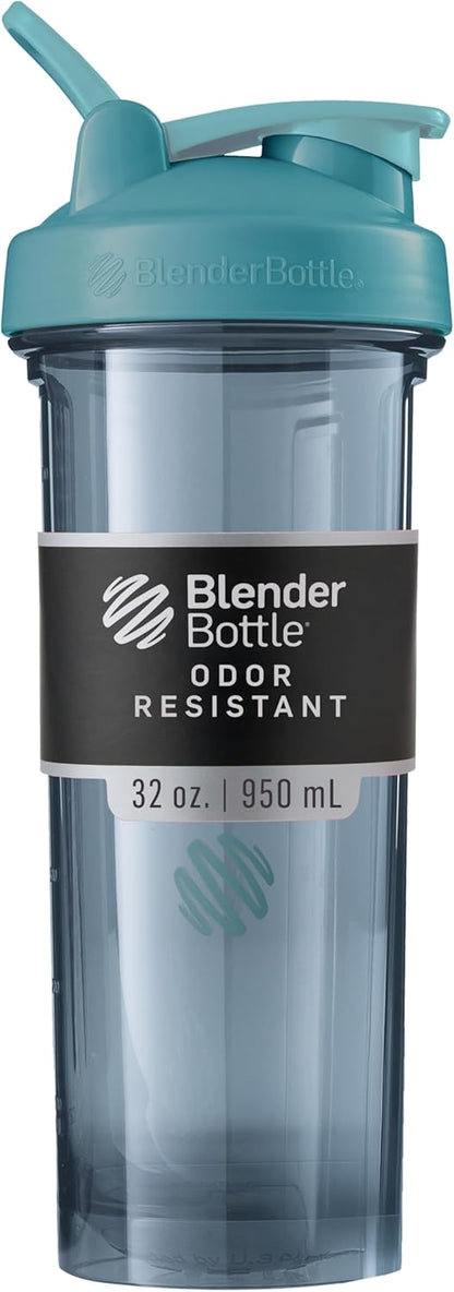 BlenderBottle Shaker Bottle Pro Series Perfect for Protein Shakes and Pre Workout, 24-Ounce, Black