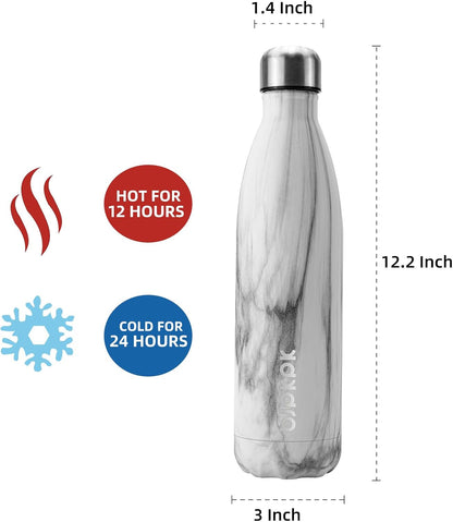 BJPKPK Insulated Water Bottle 12oz Small Stainless Steel Water Bottles Reusable Metal Thermal Keep Cold and Hot,Dreamy Purple - Colors A