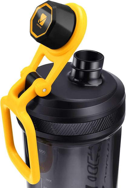 VOLTRX Electric Protein Shaker Bottle - USB Rechargeable Mixer Cup for Shakes and Meal Replacements, BPA-Free Tritan, 20oz