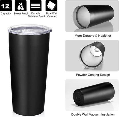 VEGOND 20oz Tumbler Bulk with Lid and Straw 1 Pack, Stainless Steel Vacuum Insulated Tumbler, Double Wall Coffee Cup Travel Mug, River Green