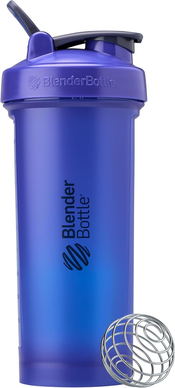 BlenderBottle Classic V2 Shaker Bottle Perfect for Protein Shakes and Pre Workout, 20-Ounce, Clear/Black