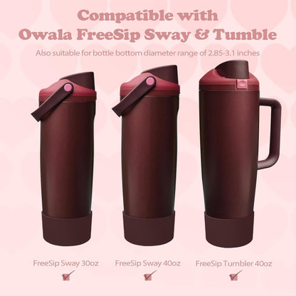 2PCS Silicone Boots for Owala 30oz & 40oz FreeSip Sway Bottles & Tumblers – Non-Slip, Scratch-Resistant, Stability Enhancer for Owala Accessories (Eucalyptus Green) - Colors A