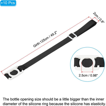 PATIKIL Water Bottle Lanyard, Adjustable Holder Shoulder Strap with Ring Buckle Carrier Clips for Walk Outdoor