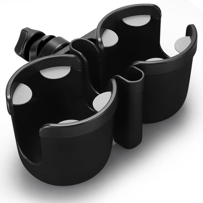 Accmor Stroller Cup Holder with Phone Holder, Bike Cup Holder, Universal Cup Holder for Uppababy Nuna Doona Strollers, 2-in-1 Cup Holder for Walker, Wheelchair, Scooter - Colors A