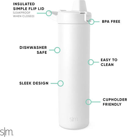 Simple Modern Filtered Water Bottle | Insulated Stainless-Steel Carbon Filter Travel Water Bottles | Reusable for Clean Drinking Water On The Go | 34oz, Sea Glass Sage