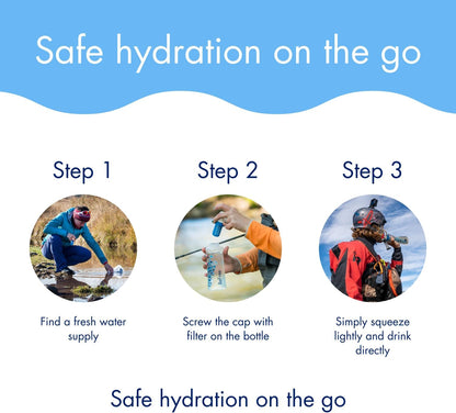 Katadyn BeFree 1.0L Ultralight Collapsible Water Filter Bottle for Hiking, Camping, Backpacking