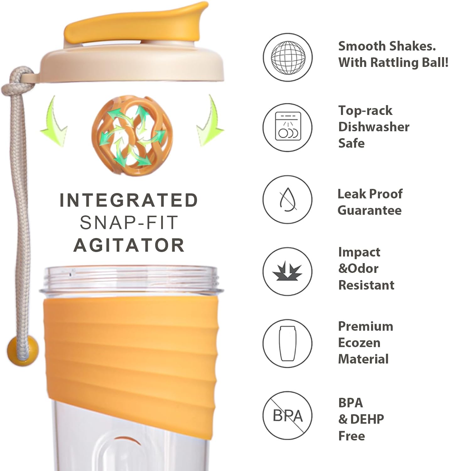Shaker Bottle for Protein Mixes，24 oz，Protein Shaker Bottles with Whisk Ball, Mixer Bottle, Protein Bottle,Portable Pre Workout Whey Protein Drink Shaker Cup，Pink