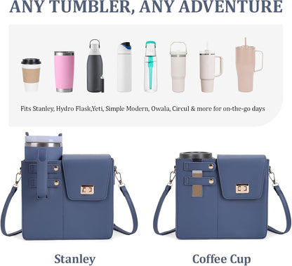 Stanley Purse Cup Holder Bag- Outdoor Portable Crossbody Bag for Stanley Cup Tumbler Purse