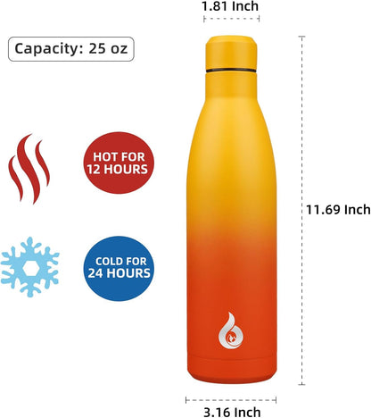 BJPKPK Insulated Water Bottle 12oz Small Stainless Steel Water Bottles Reusable Metal Thermal Keep Cold and Hot,Dreamy Purple - Colors B