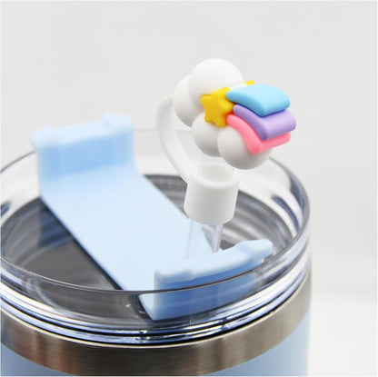 Straw Cover Cap for Stanley Cup,Silicone Straw Topper 10 mm 0.4 in Reusable Straw Tips Lids,Straw Tip Covers for Stanley Cups Accessories