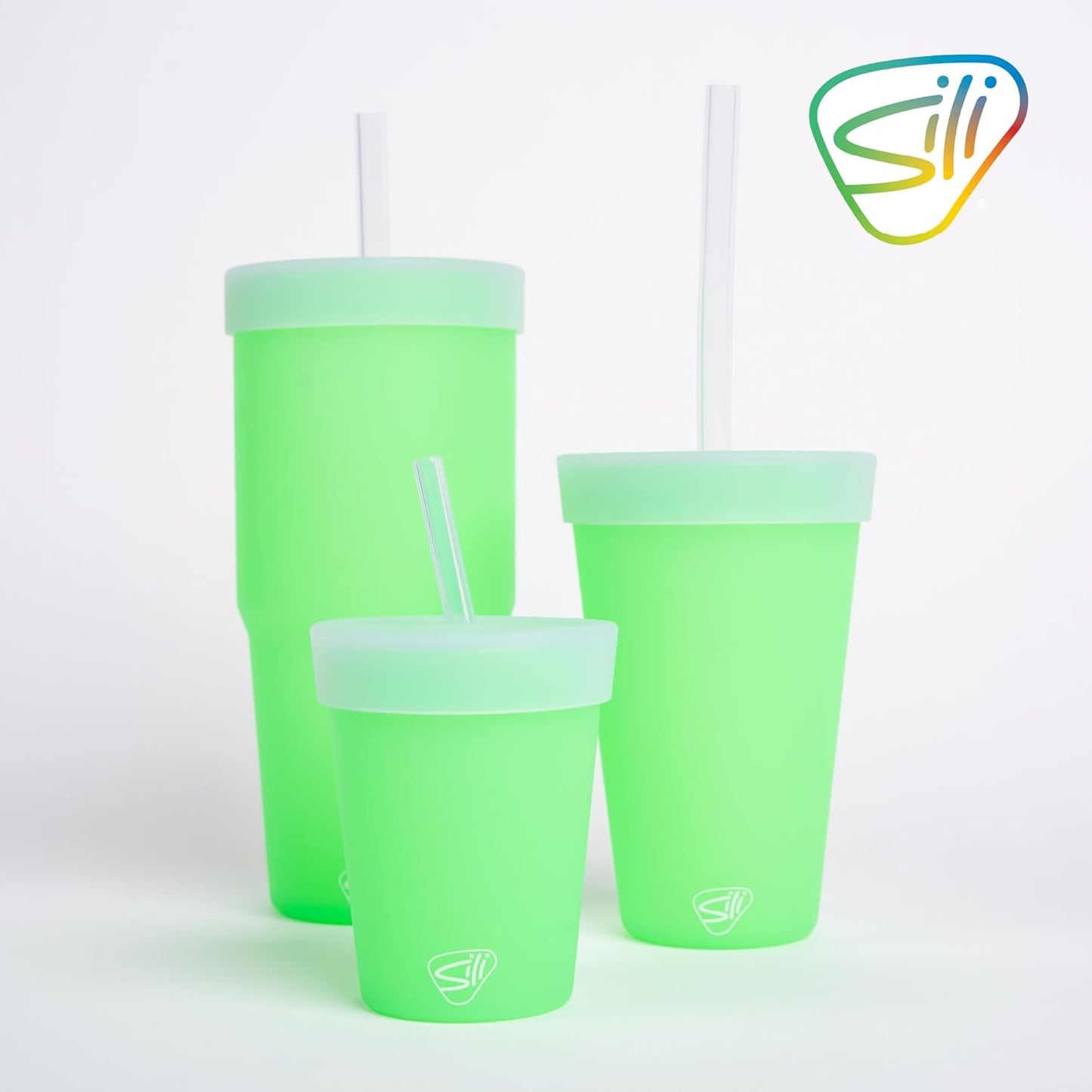 Silipint 8oz Silicone Tumbler with Straw and Lid – Unbreakable, BPA Free, Non-Toxic, Dishwasher, Microwave, Freezer Safe Tumbler Cup – Drinkware for Juice, Smoothies, Coffee (Cool Berry Crush)