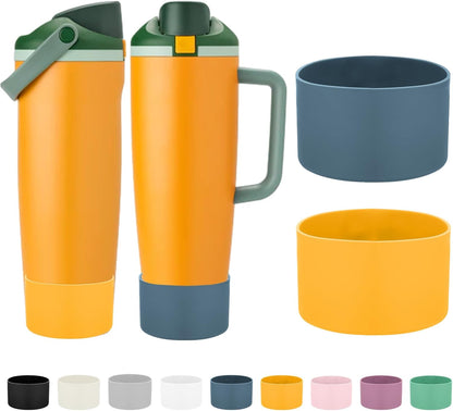 Mity rain 2PCS Protective Silicone Boots for Owala 30oz & 40oz FreeSip Sway Bottles & Tumblers - Accessories for owala, Enhances Stability & Prevents Scratches(Black Cherry)
