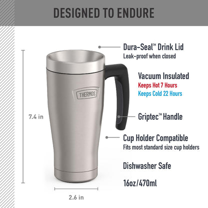 THERMOS ICON SERIES, Stainless Steel Mug, Granite, 16 oz