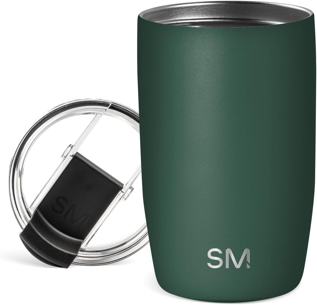 Simple Modern Voyager Tumbler with Flip Lid | Travel Coffee Mug | Insulated Stainless Steel Cold Brew Iced or Hot Coffee Cup | Gifts for Women Men Her Him | 16oz, Almond Birch