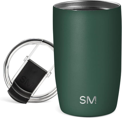 Simple Modern Voyager Tumbler with Flip Lid | Travel Coffee Mug | Insulated Stainless Steel Cold Brew Iced or Hot Coffee Cup | Gifts for Women Men Her Him | 16oz, Almond Birch
