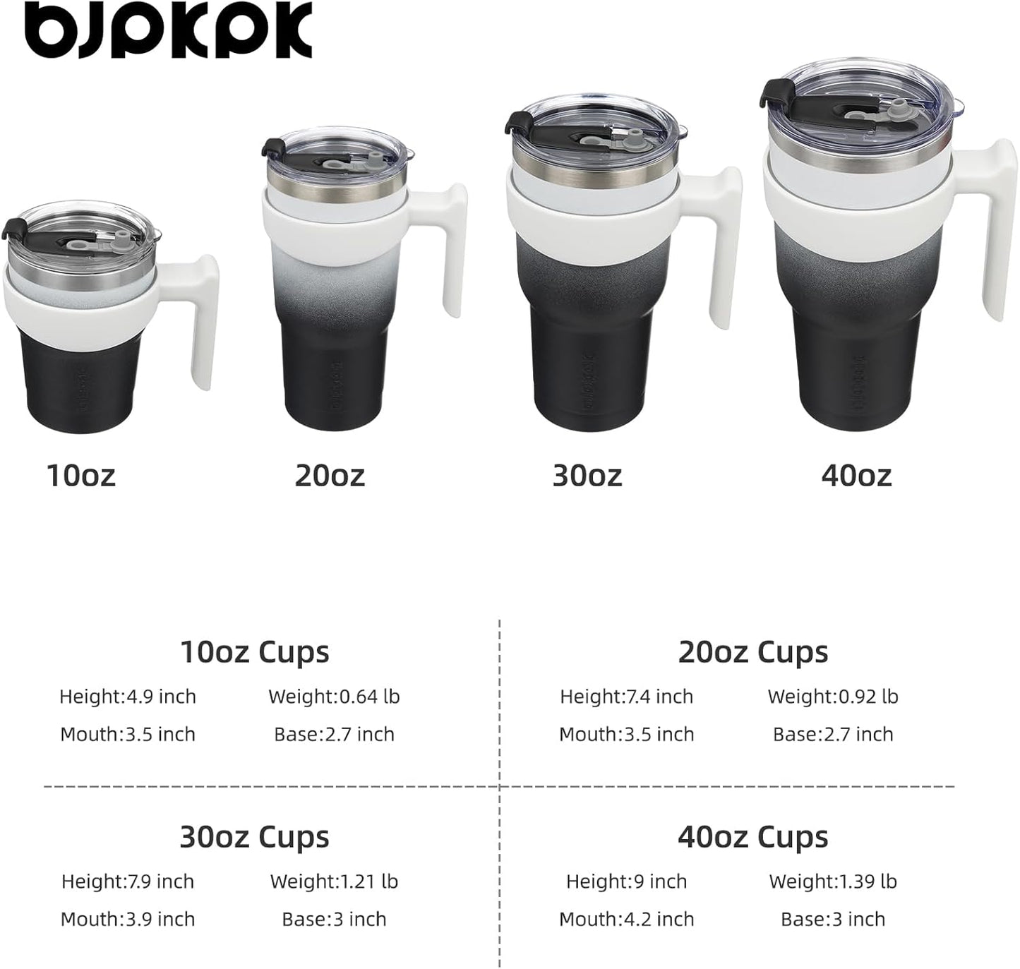 BJPKPK Tumbler With Handle And Straw Lid 40 oz Stainless Steel Insulated Coffee Tumbler Cups For Home, Office or Car,Turquoise