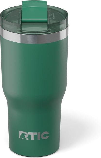 RTIC 20oz Essential Tumbler with Lid, Ceramic Lined, Insulated, Stainless Steel, Metal, Double Wall Vacuum-Insulation, Travel Cup for Iced Coffee, Tea, Hot and Cold Drink, Graphite