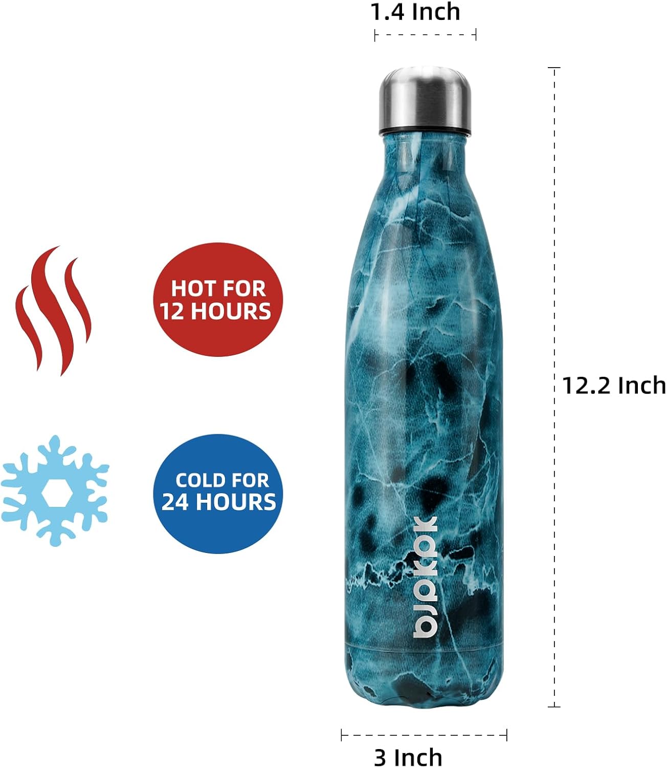 BJPKPK Insulated Water Bottle 12oz Small Stainless Steel Water Bottles Reusable Metal Thermal Keep Cold and Hot,Dreamy Purple - Colors B