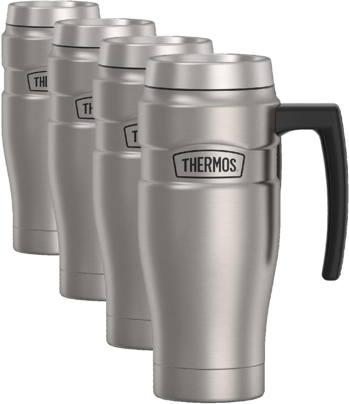 THERMOS Stainless King Vacuum-Insulated Stainless Steel Tumbler - 16oz, Midnight Blue - Insulated Coffee Tumbler for Hot & Cold Drinks - Leak-Proof & Sweat-Proof for Commuting & Traveling