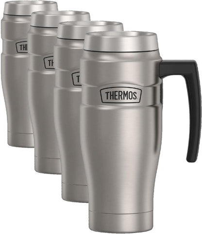 THERMOS Stainless King Vacuum-Insulated Stainless Steel Tumbler - 16oz, Midnight Blue - Insulated Coffee Tumbler for Hot & Cold Drinks - Leak-Proof & Sweat-Proof for Commuting & Traveling