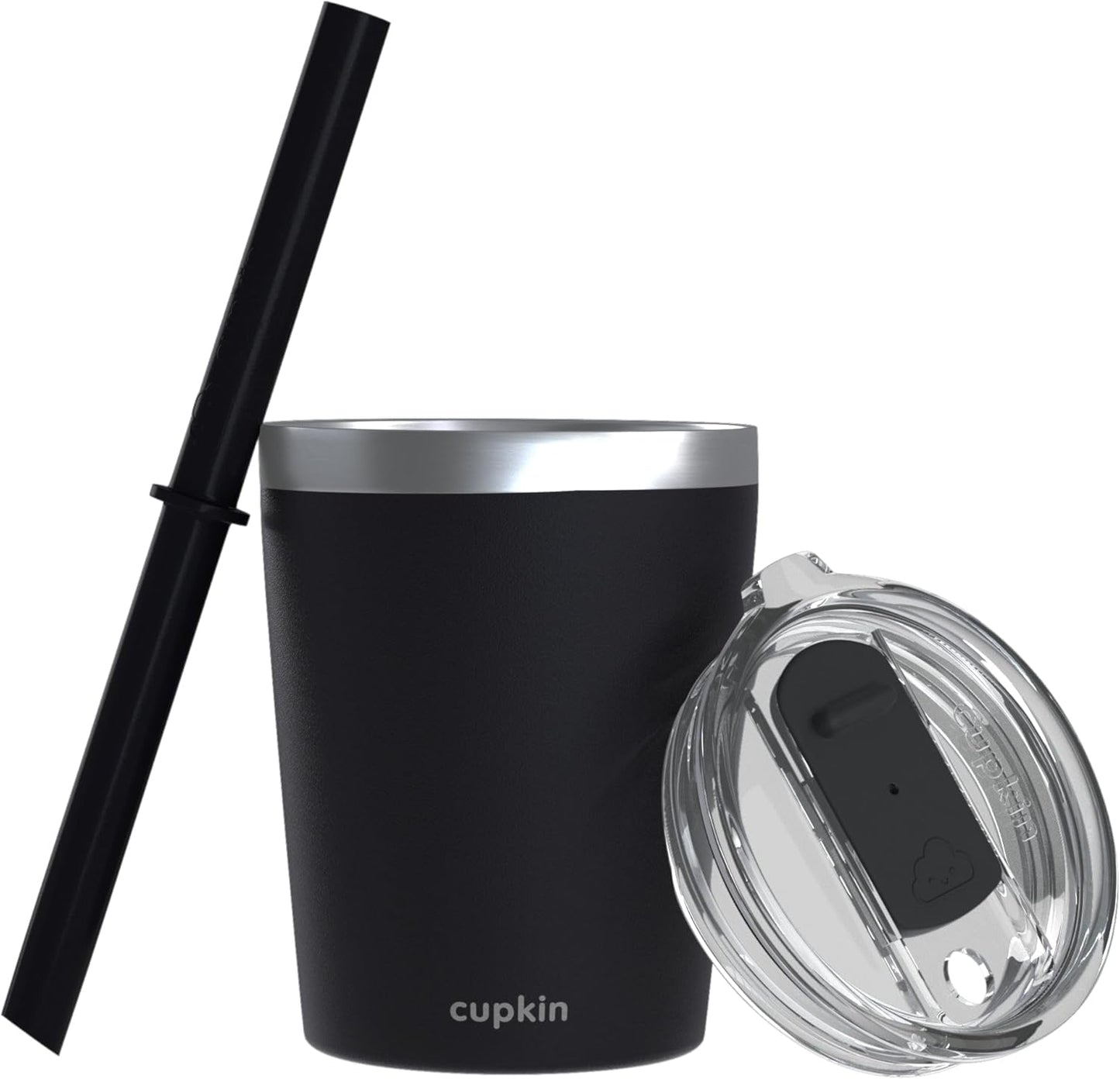 CUPKIN Stainless Steel Insulated Tumbler with Lid and Straw, 20 oz Stainless Steel Cups, Set of 2 Travel Coffee Mug for Adults, Iced Coffee Cup with Lid, Tumbler for Travel (Coral + Yellow)