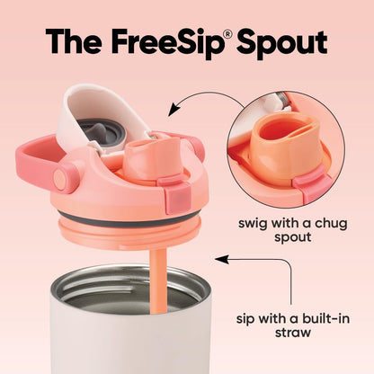Owala FreeSip Sway Insulated Stainless Steel Water Bottle with Two-Way Spout, Built-In Straw and Bucket Handle, Made for Travel, School, and Sports, 30oz, BPA Free, Leak Proof, Daybreak