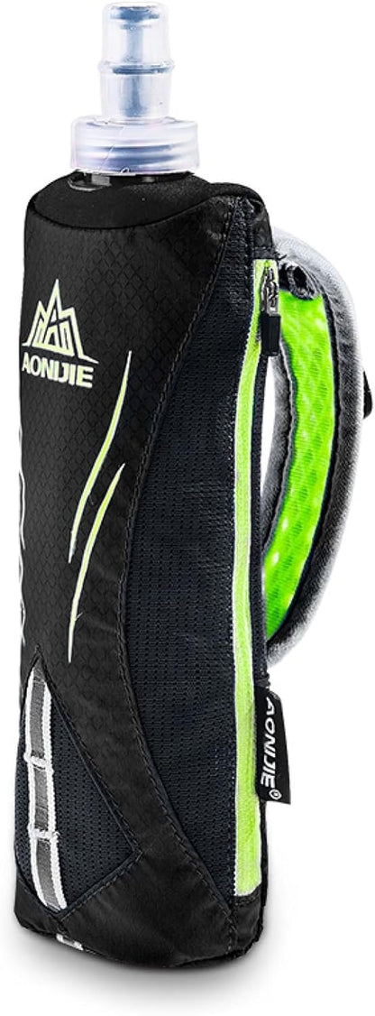 TRIWONDER Handheld Water Bottle for Running, Quick Grip Chill 17 oz Handheld Soft Water Bottle with Hand Strap Hydration Pack, BPA Sport Soft Flask (Blue)