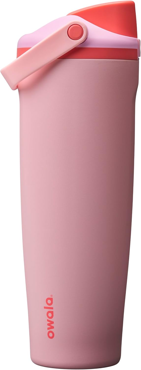 Owala FreeSip Sway Insulated Stainless Steel Water Bottle with Two-Way Spout, Built-In Straw and Bucket Handle, Made for Travel, School, and Sports, 30oz, BPA Free, Leak Proof, Daybreak