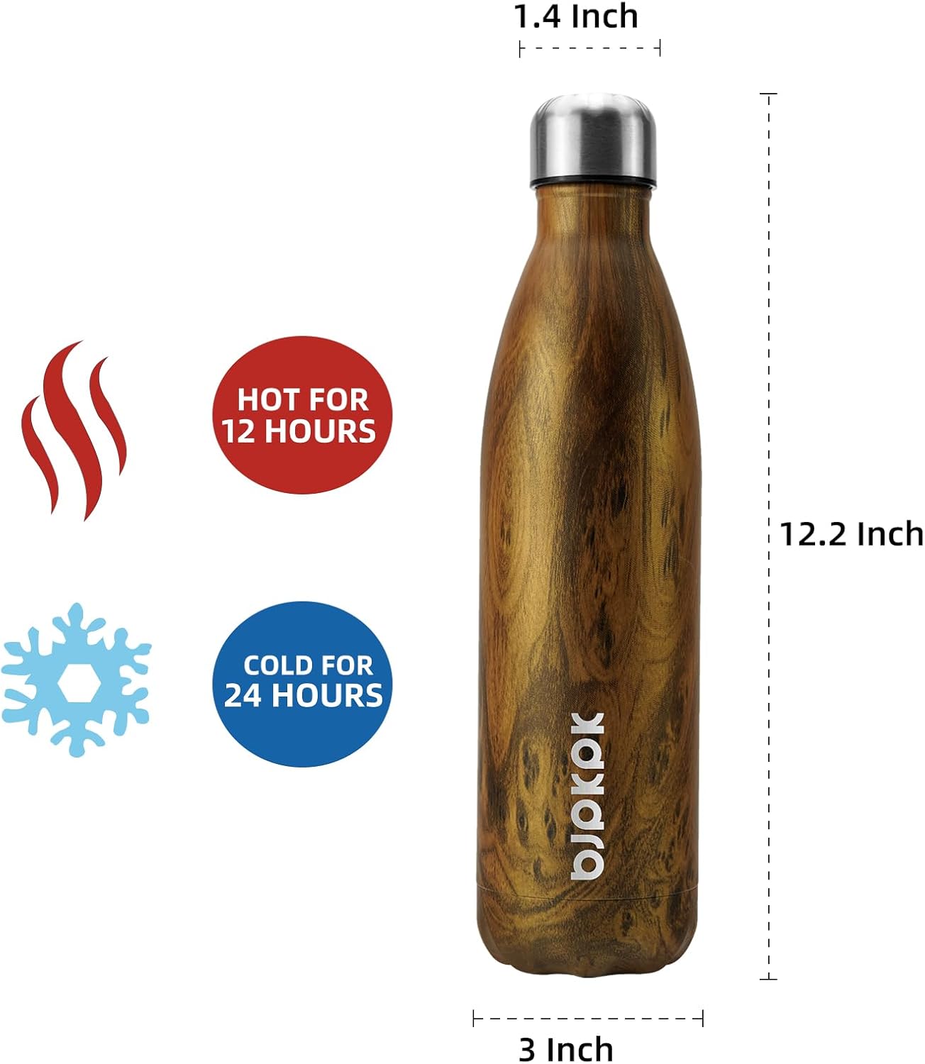 BJPKPK Insulated Water Bottle 12oz Small Stainless Steel Water Bottles Reusable Metal Thermal Keep Cold and Hot,Dreamy Purple - Colors A