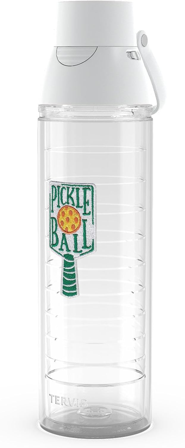 Tervis Venture Lite Pickleball Made in USA Double Walled Insulated Tumbler Travel Cup Keeps Drinks Cold & Hot, 24oz Water Bottle, Classic