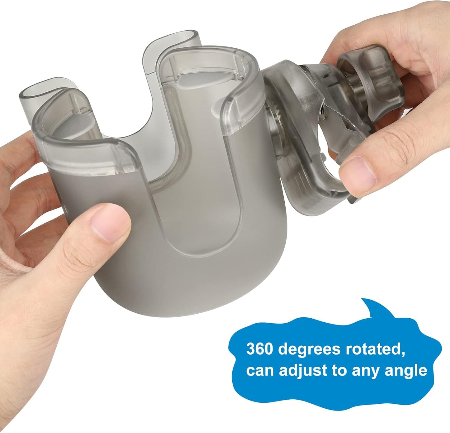 Accmor Stroller Cup Holder with Phone Holder, Bike Cup Holder, Universal Cup Holder for Uppababy Nuna Doona Strollers, 2-in-1 Cup Holder for Walker, Wheelchair, Scooter - Colors A