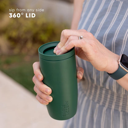 Simple Modern Halloween Signature Voyager | 16oz Travel Coffee Mug Tumbler with 360° Lid | Gifts for Women Men | Ceramic-Lined Insulated Stainless Steel Cold Brew Iced Coffee Cup | Spooky Mix