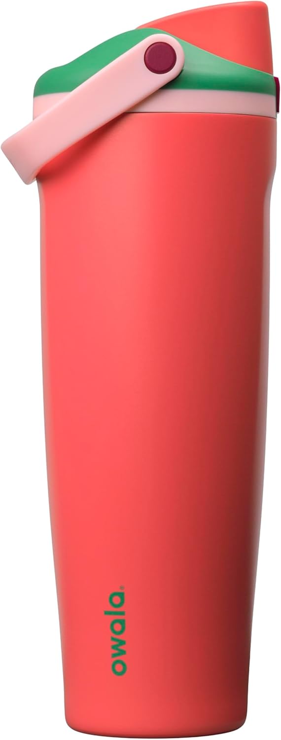 Owala FreeSip Sway Insulated Stainless Steel Water Bottle with Two-Way Spout, Built-In Straw and Bucket Handle, Made for Travel, School, and Sports, 30oz, BPA Free, Leak Proof, Daybreak