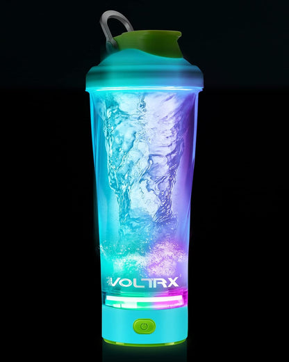 VOLTRX Premium Electric Protein Shaker Bottle, Made with Tritan - BPA Free - 24 oz Vortex Portable Mixer Cup/USB Rechargeable Shaker Cups for Protein Shakes