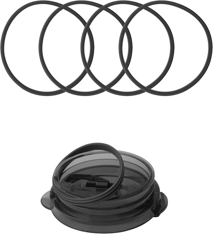 Reduce Tumbler Lid Gasket - Large Size, 4 Pack - Replace Lost or Damaged Tumbler and Mug Lid Gaskets - Dishwasher Safe, BPA Free