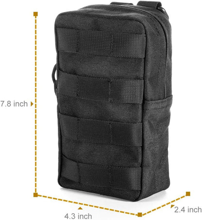 Upgraded Sports Water Bottles Pouch Bag, Tactical Drawstring Molle Water Bottle Holder Tactical Pouches, Travel Mesh Water Bottle Bag Tactical Hydration Carrier