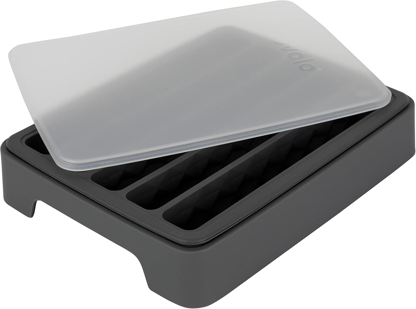 Tovolo Ice Cube Tray for Water Bottles Creates 5 Frozen Stick Tubes for Plastic & Reuseable Bottles, BPA Free Silicone Easy Release Water Bottle Ice Tray with Lid, Stackable Spill Proof Design