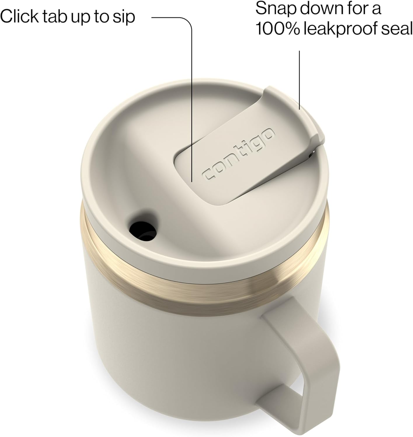 Contigo SnapSeal 30 oz Stainless Steel Vacuum-Insulated Tumbler with Handle & Reusable Straw, Leakproof AutoClose Lid, Cup Holder Friendly, BPA-Free & Lead-Free, Dishwasher Safe