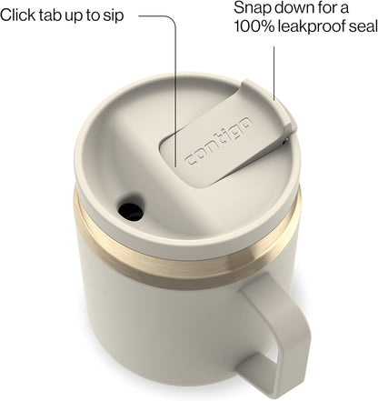 Contigo SnapSeal 30 oz Stainless Steel Vacuum-Insulated Tumbler with Handle & Reusable Straw, Leakproof AutoClose Lid, Cup Holder Friendly, BPA-Free & Lead-Free, Dishwasher Safe