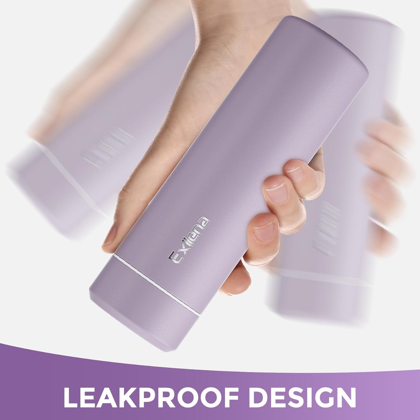 【Upgraded】Exllena Small Insulated Water Bottle 12 oz/350ml– Mini Insulated Water Bottle for Hot & Cold Drinks, Perfect Small Water Bottle for Travel, Purse...(Greyish Blue)