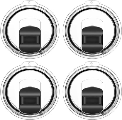 30 oz Tumbler Lids for Yeti, 2 Pcs Replacement Magnetic Spill-Resistant Lids for Yeti 30 oz, 32 oz Tumbler, 14 oz Mug and 35oz Straw Mug with Magnetic Slider Switch, BPA Free