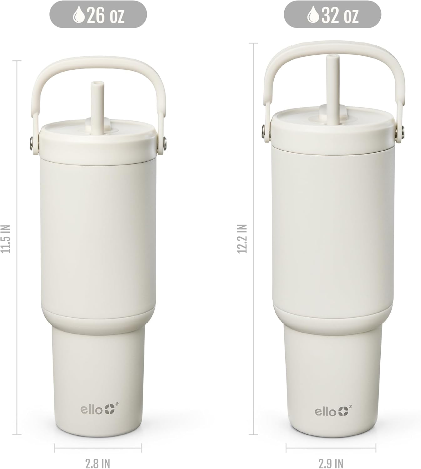 Ello Oasis Go+ 26oz Tumbler with Top Handle and Retracting Straw | Reusable Insulated Stainless Steel Cup, 100% Leakproof Water Bottle, 24 Hours Cold, Cup Holder Friendly For Travel | Wild Rasberry