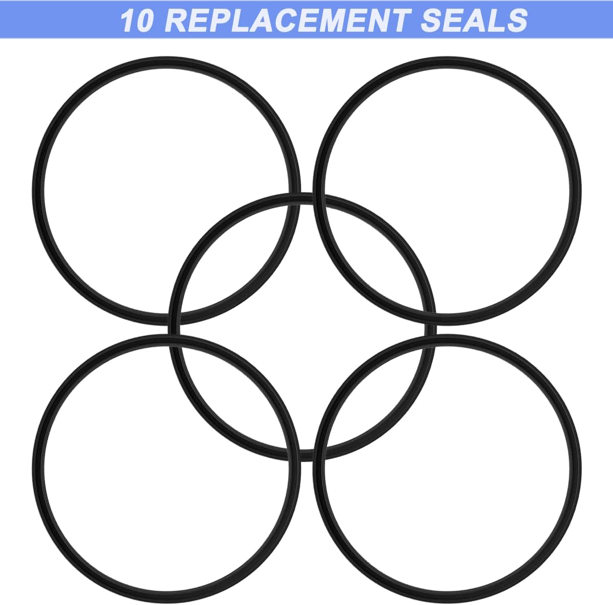 10 Pcs Replacement Gasket Rubber Lid Seals Compatible with 16 & 20 oz Contigo Snapseal Byron Travel Mug Ring, Silicone Leak-Proof Replacement Part for Contigo Coffee Travel Tumbler, White