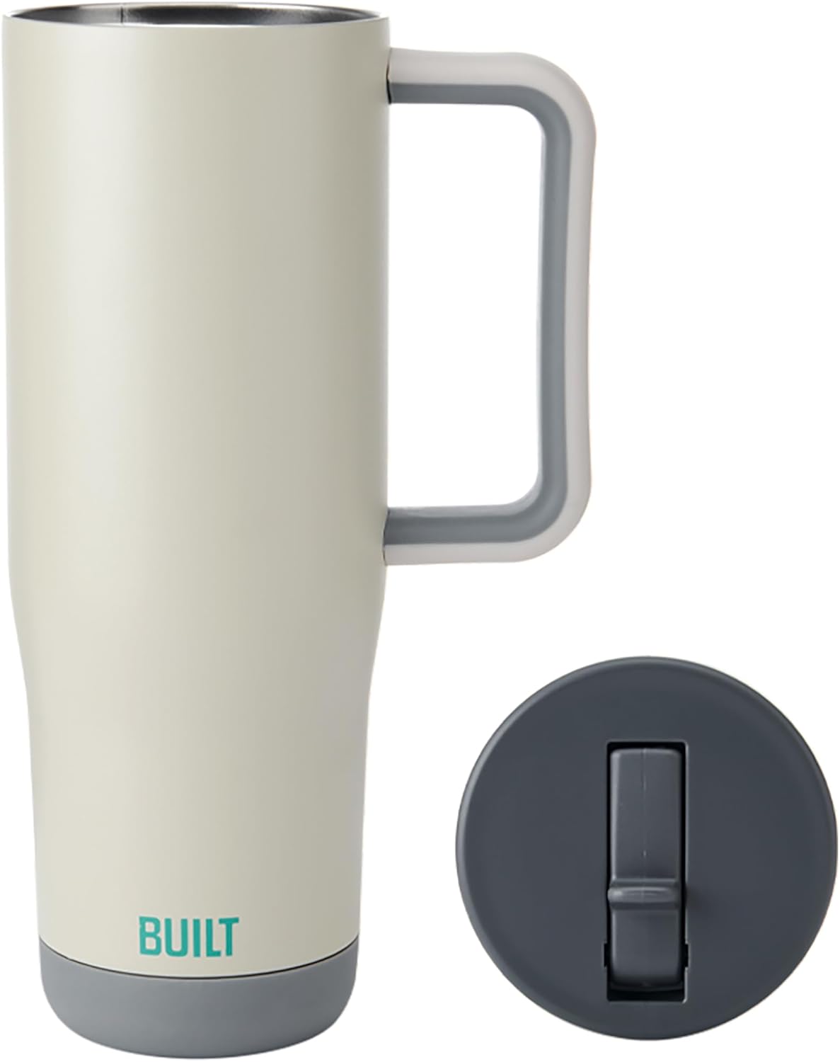 Built 40 oz Cascade Flip Straw Tumbler, Double Wall Insulated Bottle, Gym & Sport Bottles - Stainless Steel & Straw Lid, Leak-Proof, Soft Bumper Base, Portable BPA-Free (Lavender)