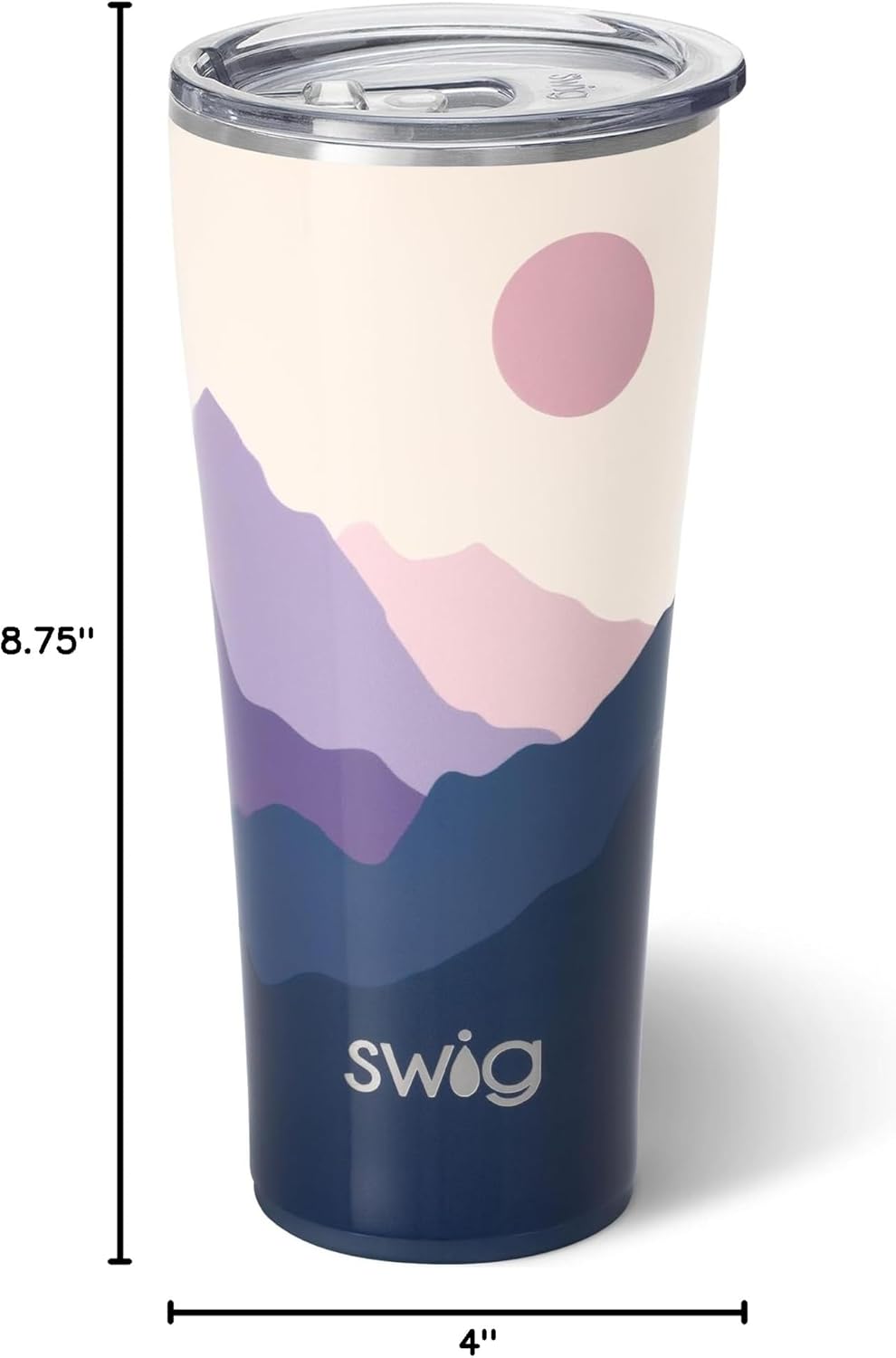 Swig Life 32oz Insulated Tumbler, Travel Coffee Tumbler with Lid, Cup Holder Friendly Travel Coffee Mug, Stainless Steel with Lid (Hayride)