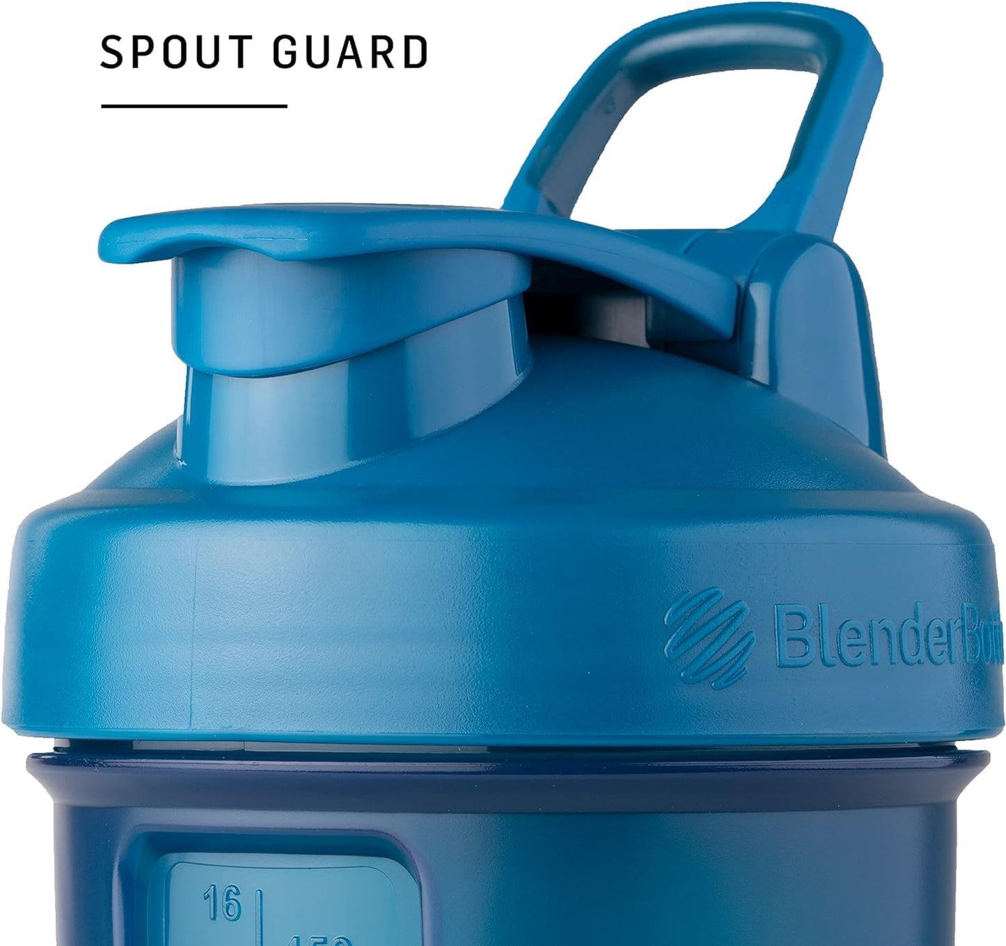 BlenderBottle Shaker Bottle with Pill Organizer and Storage for Protein Powder, Classic V2 ProStak System, 22-Ounce, Midnight Black