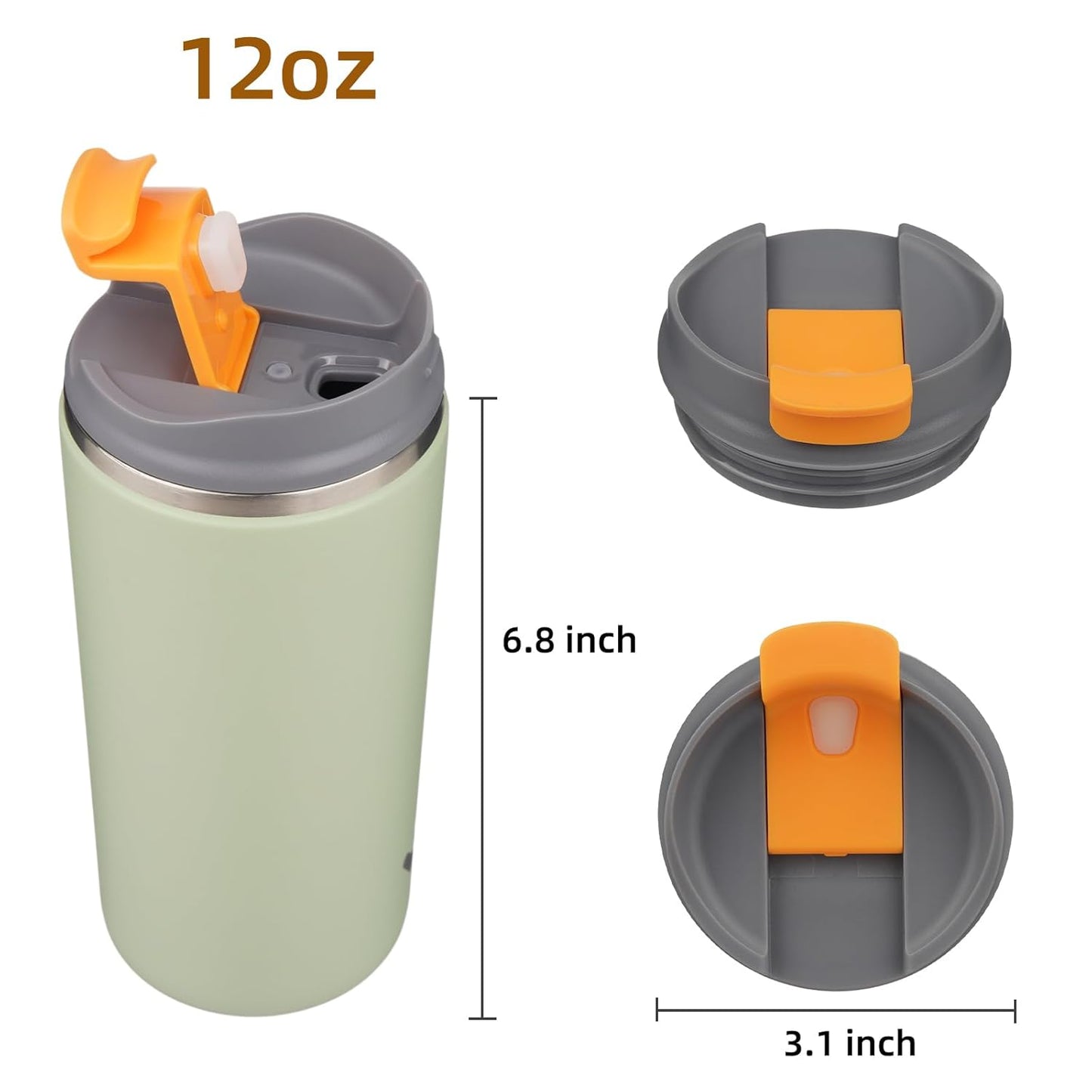 Konokyo Tumbler with Lid, 16 oz Travel Coffee Mug Double Wall Vacuum Stainless Steel Thermal Metal Cup Insulated Water Bottle,Navy Blue